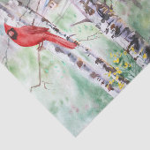 kerstboomboom kardinale vogelfeestdag tissuepapier (Detail)