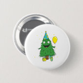 kerstboomboom ronde button 5,7 cm (Voorkant /achterkant)