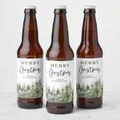 kerstboomboom | Vroegere kerstwijn Bier Etiket (Flessen)