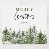 kerstboomboom | Vroegere kerstwijn Bier Etiket (Enkel label)