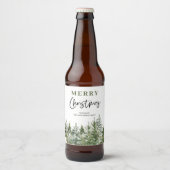 kerstboomboom | Vroegere kerstwijn Bier Etiket (Voorkant)