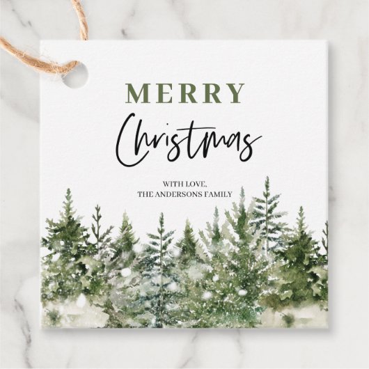 kerstboomboom | Vrolijk kerstfeest Bedankjes Labels (Voorkant)