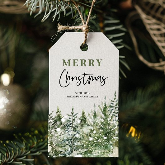 kerstboomboom | Vrolijk kerstfeest Cadeaulabel