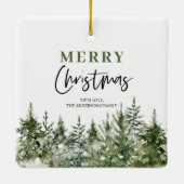 kerstboomboom | Vrolijk kerstfeest Keramisch Ornament (Achterkant)