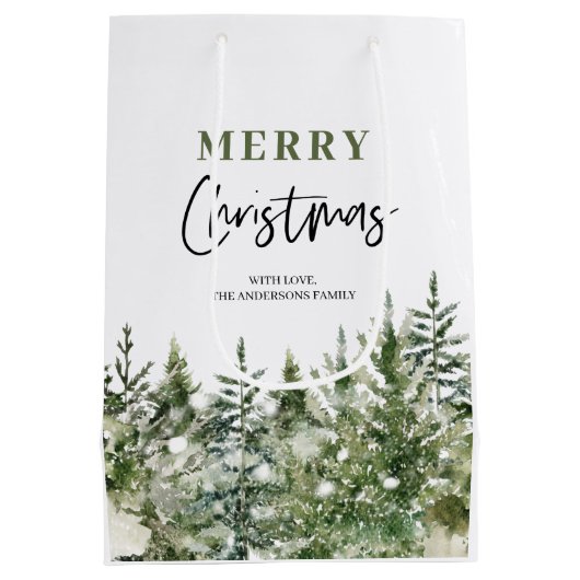 kerstboomboom | Vrolijk kerstfeest Medium Cadeauzakje (Achterkant)