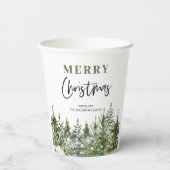 kerstboomboom | Vrolijk kerstfeest Papieren Bekers (Achterkant)