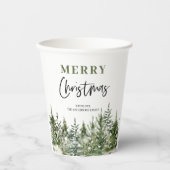 kerstboomboom | Vrolijk kerstfeest Papieren Bekers (Voorkant)