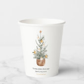 kerstboomboom | Vrolijk kerstfeest Papieren Bekers (Voorkant)