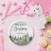 kerstboomboom | Vrolijk kerstfeest Papieren Bordje (Feest)