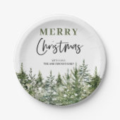 kerstboomboom | Vrolijk kerstfeest Papieren Bordje (Voorkant)