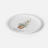 kerstboomboom | Vrolijk kerstfeest Papieren Bordje (Gekanteld)