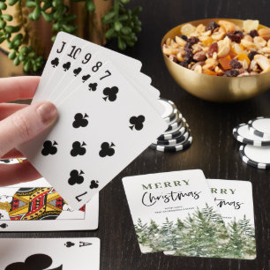 kerstboomboom   Vrolijk kerstfeest Pokerkaarten