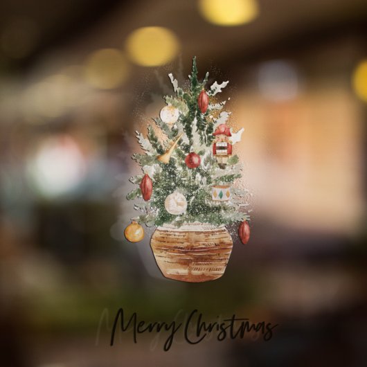 kerstboomboom | Vrolijk kerstfeest Raamsticker