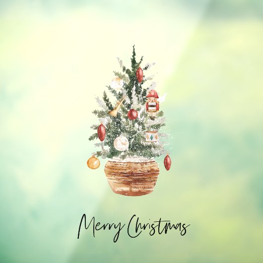 kerstboomboom | Vrolijk kerstfeest Raamsticker (Vel 3)