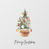 kerstboomboom | Vrolijk kerstfeest Raamsticker (Vel)