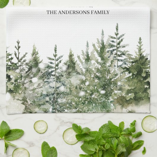 kerstboomboom | Vrolijk kerstfeest Theedoek (Gevouwen)