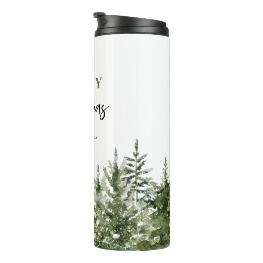 kerstboomboom | Vrolijk kerstfeest Thermosbeker (Geroteerd rechts)