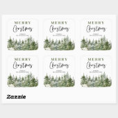 kerstboomboom | Vrolijk kerstfeest Vierkante Sticker (Vel)