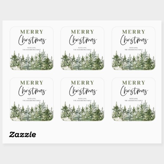 kerstboomboom | Vrolijk kerstfeest Vierkante Sticker (Vel)