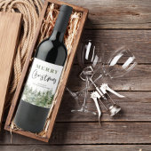 kerstboomboom | Vrolijk kerstfeest Wijn Etiket