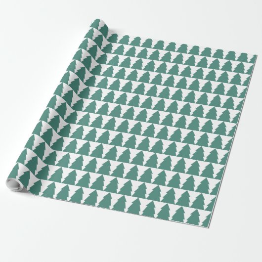 kerstboombos cadeaupapier (Uitgerold)