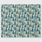 kerstboombos cadeaupapier (Vlak)