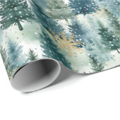 kerstboombos cadeaupapier (Rol Hoek)