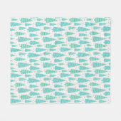 Kerstboombos Fleece Deken (Voorkant (Horizontaal))