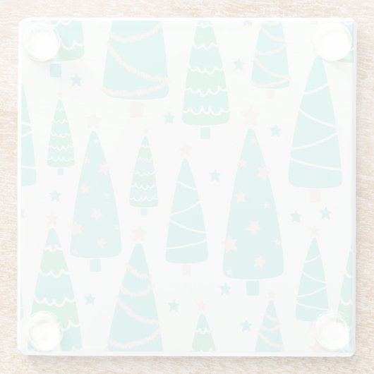 Kerstboombos Glazen Onderzetter (Achterkant)