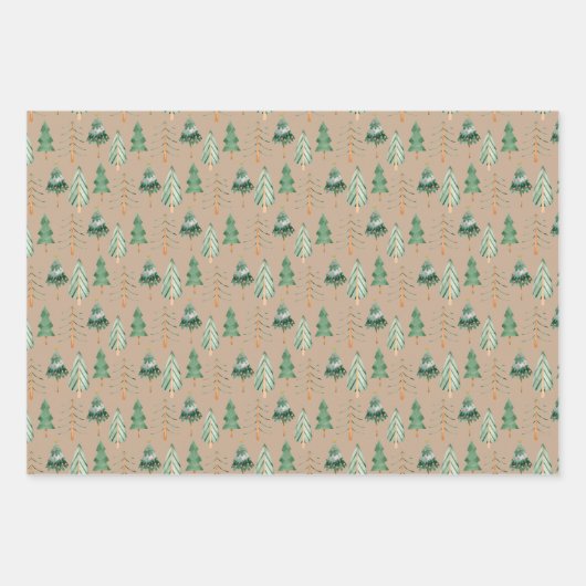 kerstboombos inpakpapier vel (Voorkant 2)