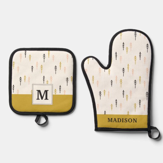 Kerstboombos Ovenwant & Pannenlap Set (Voorkant)