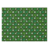 Kerstboombos, sneeuwvlokken en rode blauwe stip tafelkleed (Voorkant (Horizontaal))