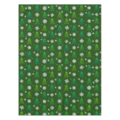 Kerstboombos, sneeuwvlokken en rode blauwe stip tafelkleed (Voorkant)