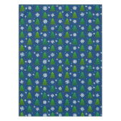 Kerstboombos, sneeuwvlokken en rode blauwe stip tafelkleed (Voorkant)