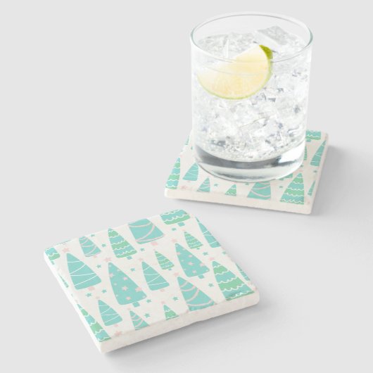 Kerstboombos Stenen Onderzetter (Zijkant)