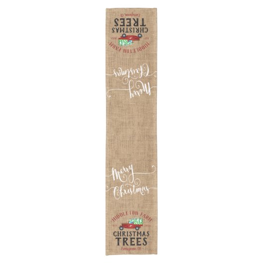 kerstboombosje 🎄 korte tafelloper (Voorkant)