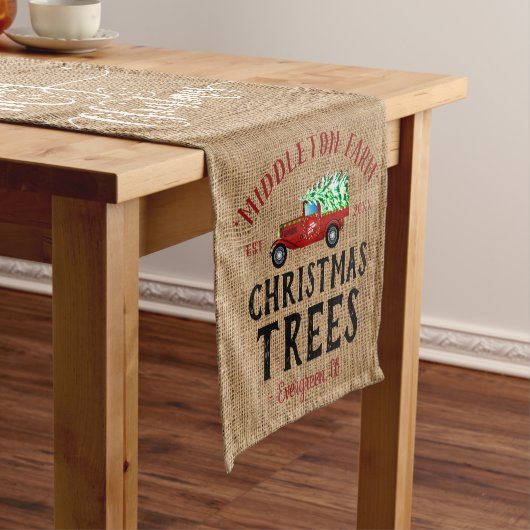 kerstboombosje 🎄 korte tafelloper (Voorbeeld)