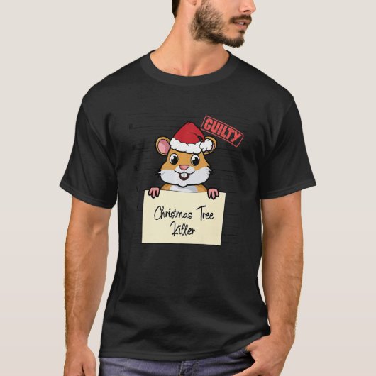 kerstboombreker Hamster T-shirt (Voorkant)