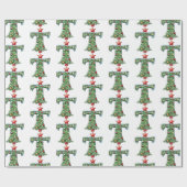 Kerstboombrief naar Kerstmis Cadeaupapier (Vlak)