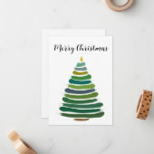 Kerstboombriefkaart Notitiekaartje (Voorkant / Achterkant in situ)