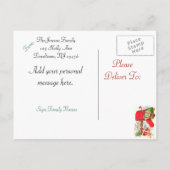 kerstboomBriefkaart, speciaal rood Feestdagenkaart (Achterkant)