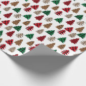 kerstboombuffels en luipaard cadeaupapier (Hoek)
