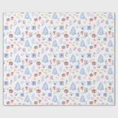 kerstboomcadeau snoep waterverf ster wit cadeaupapier (Vlak)