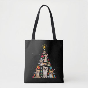 kerstboomcadeau voor chihuahua tote bag