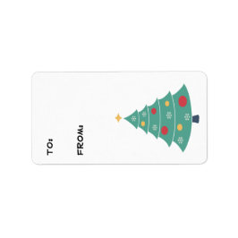 kerstboomcadeaulabels etiket