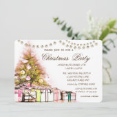 Kerstboomcadeaus, Bedrijfs Kerstfeest Kaart (Staand voorkant)