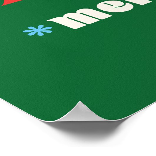 Kerstboomcadeaus Merry & Bright Poster (Hoek)