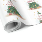 kerstboomcadeautje cadeaupapier (Rol Hoek)