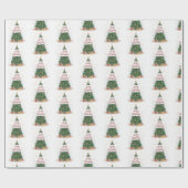 kerstboomcadeautje cadeaupapier (Vlak)