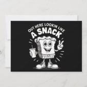 Kerstboomcake die eruitziet als een snack hierbuit feestdagenkaart (Voorkant)